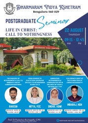 Postgraduate Seminar: LIFE IN CHRIST: CALL TO NOTHINGNESS